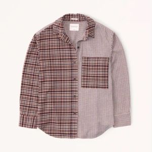 Abercrombie Oversized Colorblock Flannel Plaid Shirt - XXL **3 FOR 30**